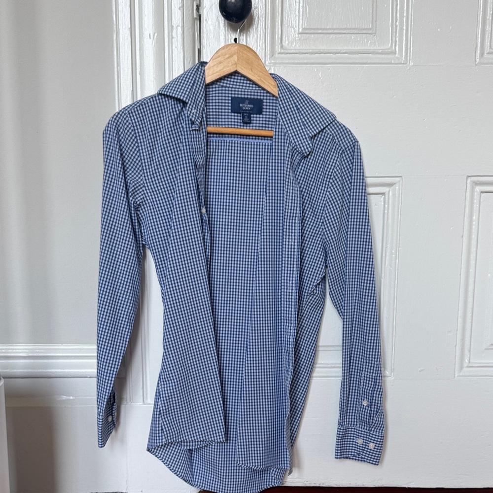 Classic Blue Gingham Men's Shirt